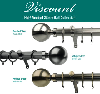 Crown Metal Viscount Curtain Pole Crown Homewear Poles