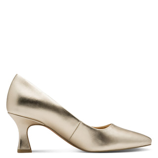 Pantent Pointed Court Shoe | Gold