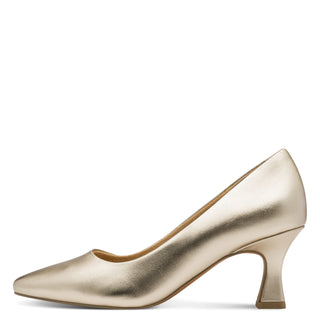 Pantent Pointed Court Shoe | Gold