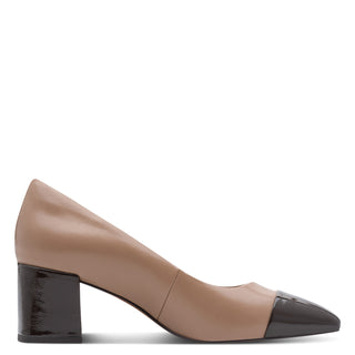 Round Court Block Heel Shoe | Dark Cappuccino