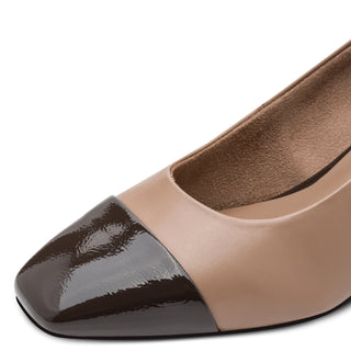 Round Court Block Heel Shoe | Dark Cappuccino