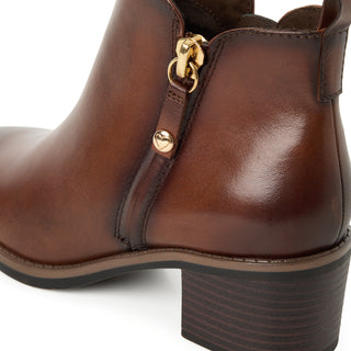 Round Toe  Zipper Ankle Boot | Cognac