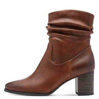 Round Toe Ankle Boot | Cognac