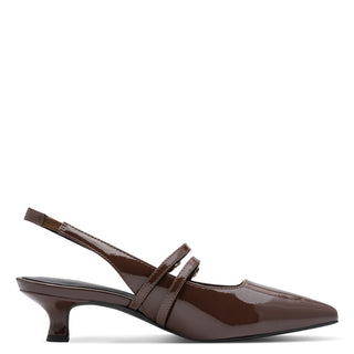 Pointed Toe Sling Back Kitten Heel | Cinnamon Patent