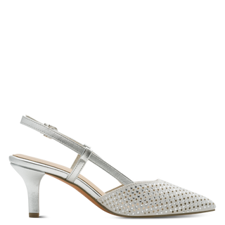 Masia Slingback Heel | Silver