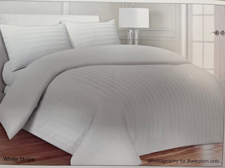 Stripe Duvet Cover White