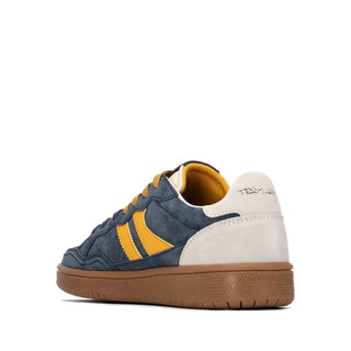 Leather Trainer | Navy