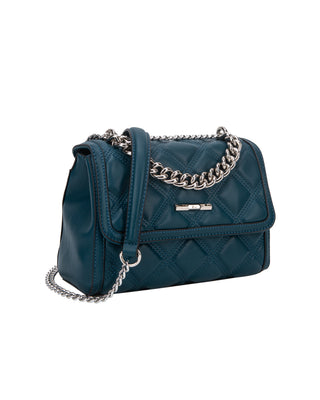 Kalani Quilted Flap Over Bag Teal