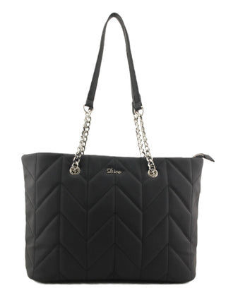 Bamboo Quilted Tote Bag | Black