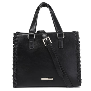 Vail Whipstitch Handle Bag | Black