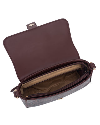 Aosta Flapover Crossbody Brown