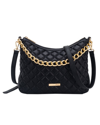 Innsbruck Quilted Hobo Bag | Black