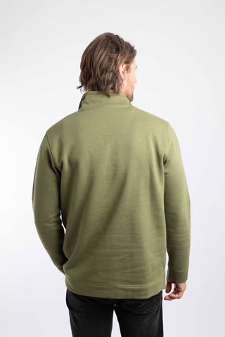 Brampton 1/4 Zip Sweatshirt  | Olive Moss