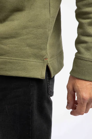 Brampton 1/4 Zip Sweatshirt  | Olive Moss