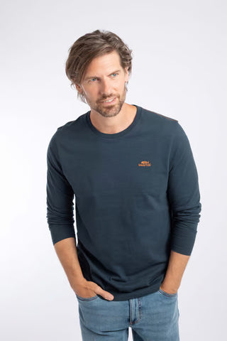 Fins Branded Long Sleeve T-Shirt | Navy