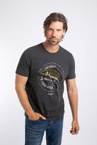 Carpe Front Print Graphic T-Shirt  | Washed Black