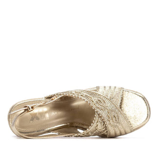 Textured Wedge Sandal | Gold