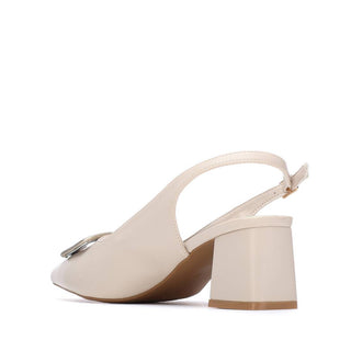 Block Heel Slingback | Beige