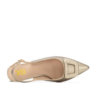 Block Heel Slingback | Gold