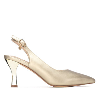 Pointed Slingback | Gold