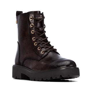 Lace Up Biker Boot | Maroon