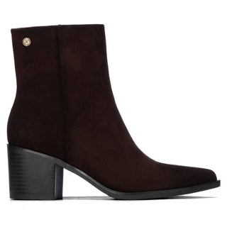 Microfibre Ankle Boot | Maroon