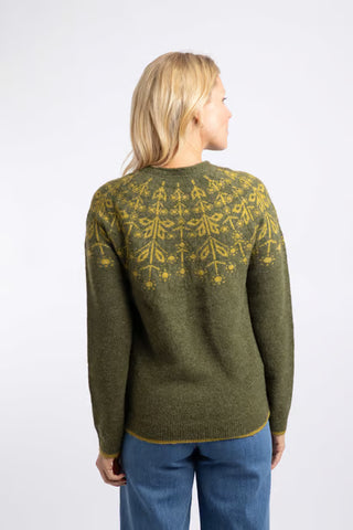 Miska Fair Isle Jumper | Winter Green