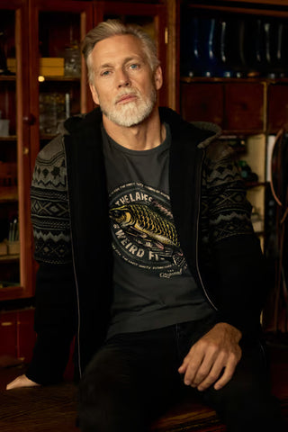 Carpe Front Print Graphic T-Shirt  | Washed Black