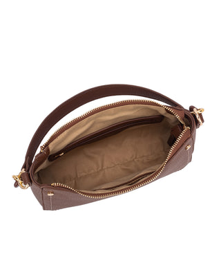 Tern Curved Zip Shoulder Bag Tan