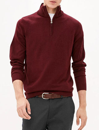 Redwood Half Zip Jumper Burgundy