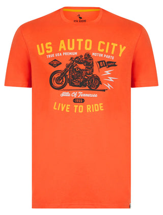 Auto City Tee Hot Coral
