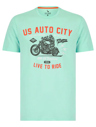 Auto City Tee Limpet Shell Blue