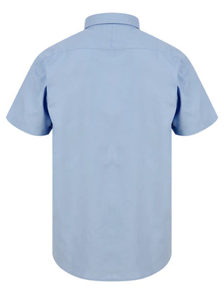 Tiberius Short Sleeve Oxford Shirt | Light Blue