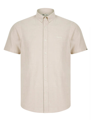 Tiberius Short Sleeve Oxford Shirt | Oatmeal