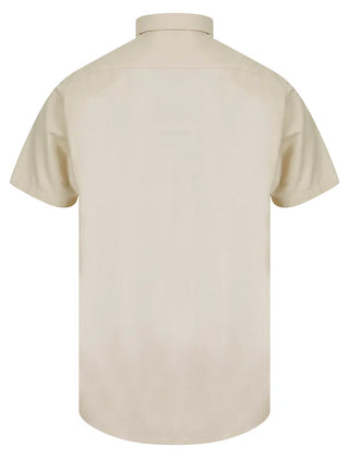 Tiberius Short Sleeve Oxford Shirt | Oatmeal