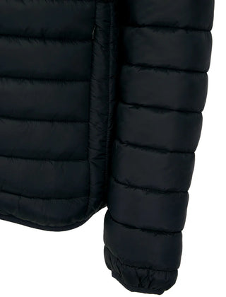 Inigo Funnel Quilted Jacket Black Burgundy