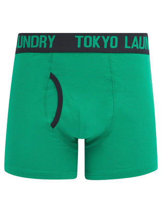 Budworth 2 Pack Boxers Navy Green