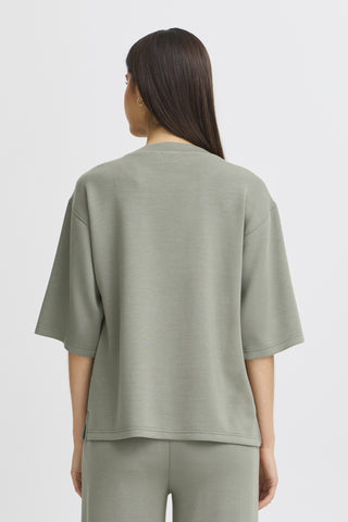 Aurora Short Sleeve Sweater | Agarve Green