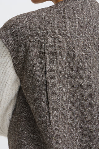 Vea Vest | Hot Fudge Herringbone
