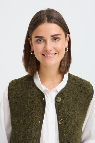 Tenya Waistcoat | Grape Leaf