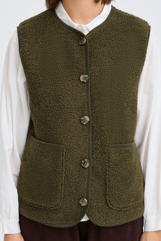 Tenya Waistcoat | Grape Leaf