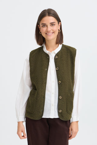 Tenya Waistcoat | Grape Leaf