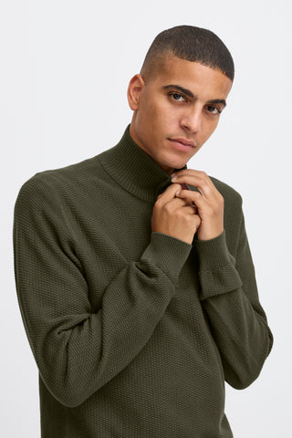 Blend 1/2 Zip Knit Forest Green