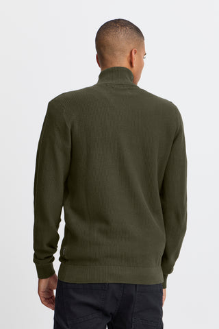 Blend 1/2 Zip Knit Forest Green