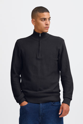 Blend 1/2 Zip Knit Black