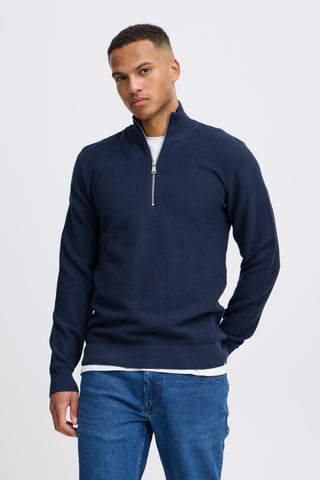 Blend 1/2 Zip Knit Navy