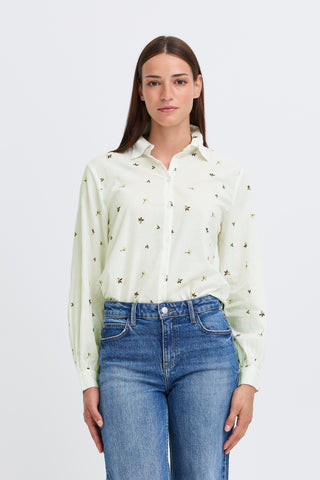 Jadis Shirt | Multi Embroidered Flower