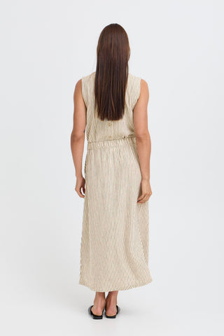 Falakka Button Skirt | Rainy Day Stripe