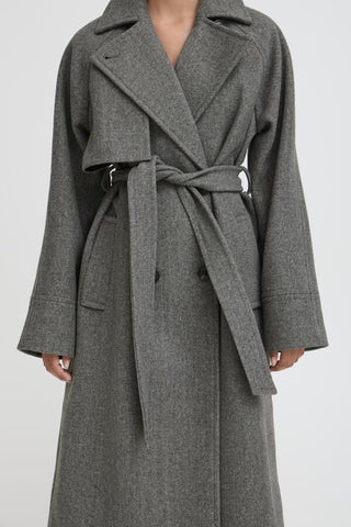 Cilia Coat | Mid Grey Melange
