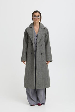 Cilia Coat | Mid Grey Melange